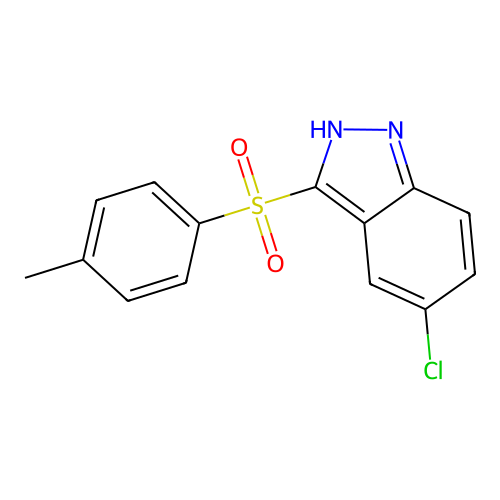 5-chloro-3-[(4-methylphenyl)sulfonyl]-1H-indazole structure