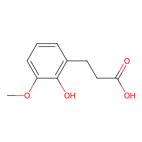 3-(2-Hydroxy-3-methoxyphenyl)propanoic acid structure