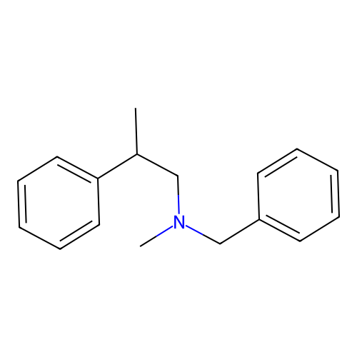 N-benzyl-N-methyl-2-phenylpropan-1-amine structure