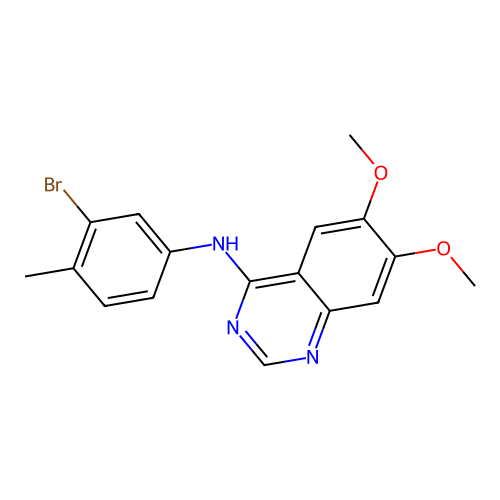 N-(3-Bromo-4-methylphenyl)-6,7-dimethoxy-4-quinazolinamine structure