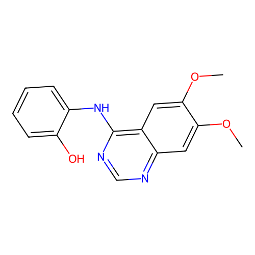 Phenol, 2-[(6,7-dimethoxy-4-quinazolinyl)amino]- structure