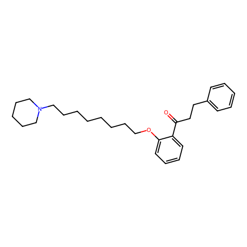 3-Phenyl-1-(2-(8-(piperidin-1-yl)octyloxy)phenyl)propan-1-one structure