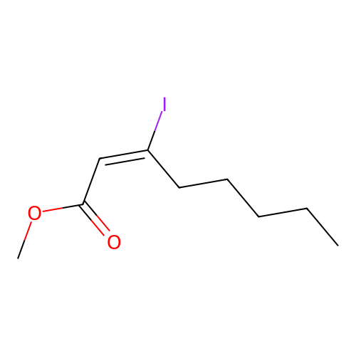 Z-2-Octenoic acid, 3-iodo-, methyl ester structure