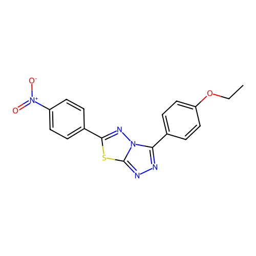3-(4-Ethoxyphenyl)-6-(4-nitrophenyl)-[1,2,4]triazolo[3,4-b][1,3,4]thiadiazole structure
