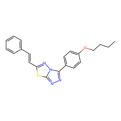 3-(4-Butoxyphenyl)-6-(2-phenylethenyl)-[1,2,4]triazolo[3,4-b][1,3,4]thiadiazole structure