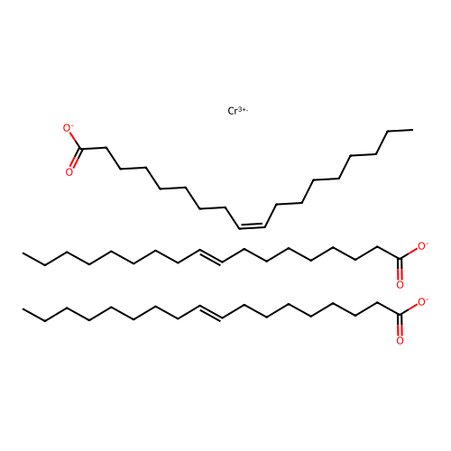 9-Octadecenoic acid (9Z)-, chromium(3+) salt (3:1) structure