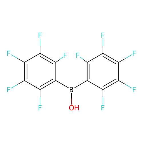 Bis(pentafluorophenyl)borinic acid structure