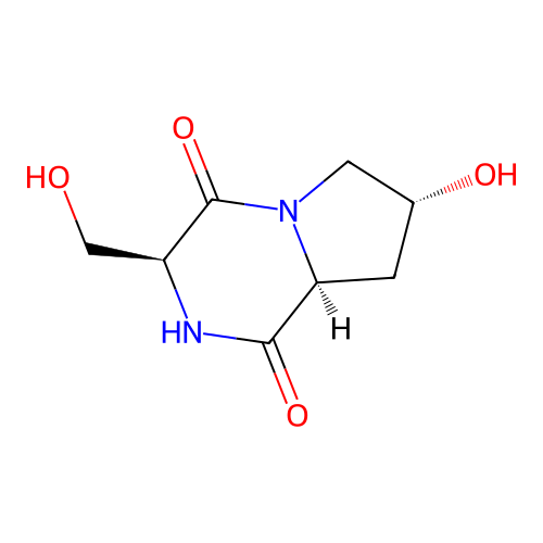 Cyclo-trans-4-L-Hydroxyprolyl-L-serine structure