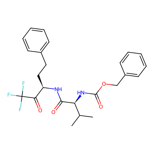 Cbz-L-Val-[(R)-1-Phenethyl-2-oxo-3,3,3-trifluoropropyl]-NH2 structure