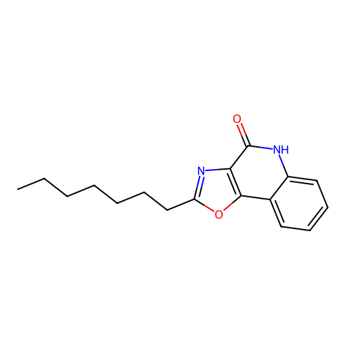 2-Heptyl-5H-oxazolo[4,5-c]quinolin-4-one structure