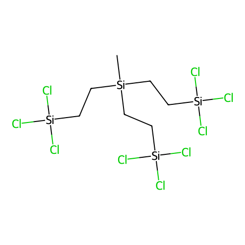 Tris(trichlorosilylethyl)methylsilane structure