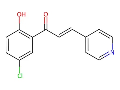 2-Propen-1-one,1-(5-chloro-2-hydroxyphenyl)-3-(4-pyridinyl)- structure