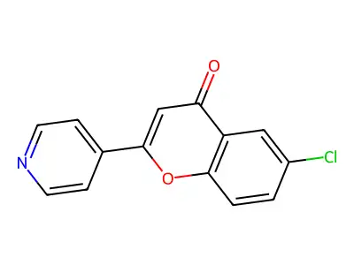 6-Chloro-2-(pyridin-4-YL)-4H-chromen-4-one structure