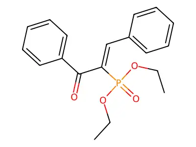 2-Diethoxyphosphoryl-1,3-diphenylprop-2-en-1-one structure
