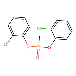 Phosphonic acid, methyl-, bis(o-chlorophenyl) ester structure