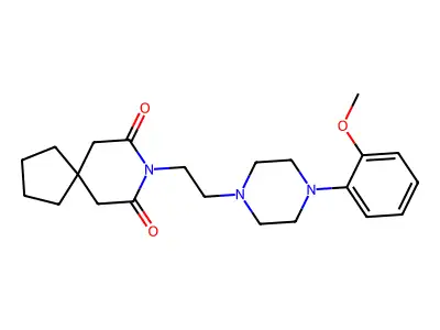 8-(2-(4-(2-Methoxyphenyl)-1-piperazinyl)ethyl)-8-azaspiro(4.5)decane-7,9-dione structure