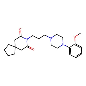 8-[3-[4-(2-Methoxyphenyl)-1-piperazinyl]propyl]-8-azaspiro[4.5]decane-7,9-dione structure