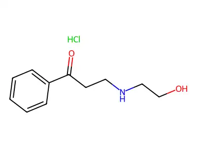3-(2-Hydroxy-ethylamino)-1-phenyl-propan-1-one hydrochloride structure