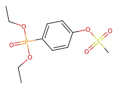 (4-Diethoxyphosphorylphenyl) methanesulfonate structure