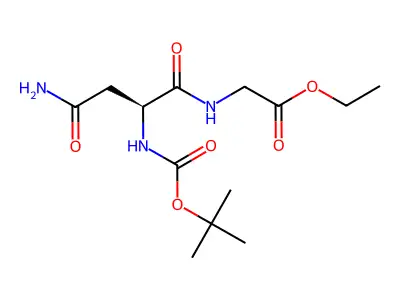 Ethyl 2-({4-amino-2-[(tert-butoxycarbonyl)amino]-4-oxobutanoyl}amino)acetate structure