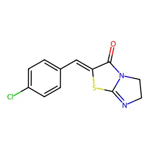 2-[(4-Chlorophenyl)methylidene]-5,6-dihydroimidazo[2,1-b][1,3]thiazol-3-one structure