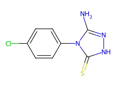 3-amino-4-(4-chlorophenyl)-1H-1,2,4-triazole-5-thione structure