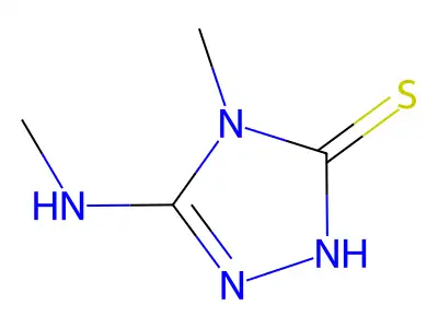 4-Methyl-3-(methylamino)-1H-1,2,4-triazole-5(4H)-thione structure