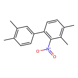 Biphenyl, 2-nitro-3,3',4,4'-tetramethyl- structure
