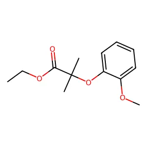 2-(2-Methoxyphenoxy)-2-methyl-propanoic acid ethyl ester structure