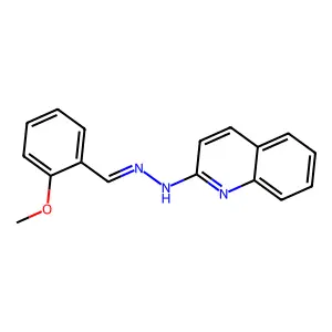 N-[(2-methoxyphenyl)methylideneamino]quinolin-2-amine structure