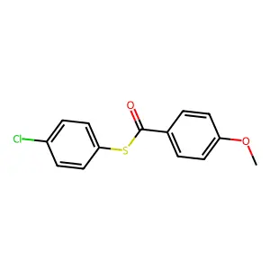 S-(4-chlorophenyl) 4-methoxybenzenecarbothioate structure