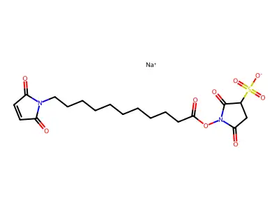 11-Maleimidoundecanoic Acid Sulfo-N-Succinimidyl Ester structure