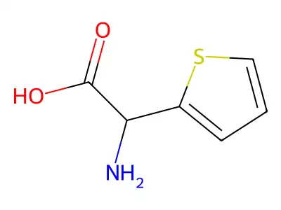 2-Thiopheneacetic acid, alpha-amino-, (-)- structure
