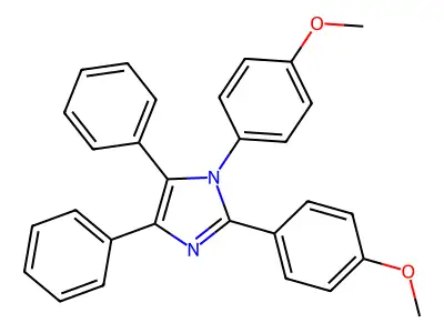 4-Methoxy-1-(2-(4-methoxyphenyl)-4,5-diphenylimidazolyl)benzene structure