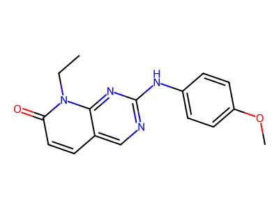 8-ethyl-2-(4-methoxyphenylamino)-8H-pyrido[2,3-d]pyrimidin-7-one structure