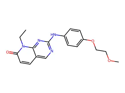 8-ethyl-2-[4-(2-methoxyethoxy)phenylamino]-8H-pyrido[2,3-d]pyrimidin-7-one structure