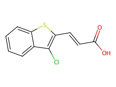 3-(3-chloro-1-benzothiophen-2-yl)prop-2-enoic acid structure