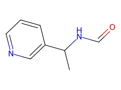N-(1-pyridin-3-ylethyl)formamide structure