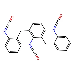 2,6-Bis(o-isocyanatobenzyl)phenyl isocyanate structure