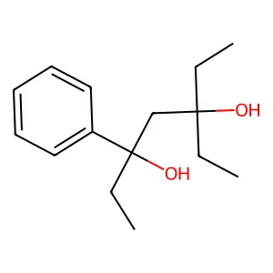 3,5-Heptanediol, 3-ethyl-5-phenyl- structure