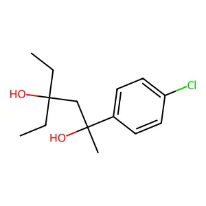 2,4-Hexanediol, 2-(p-chlorophenyl)-4-ethyl- structure