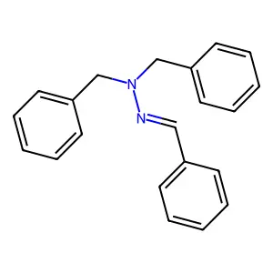 N-benzyl-N-(benzylideneamino)-1-phenylmethanamine structure
