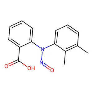 N-Nitroso-N-2,3-xylylanthranilic acid structure