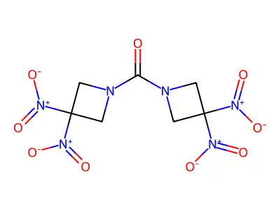 Bis(3,3-dinitroazetidin-1-yl)methanone structure