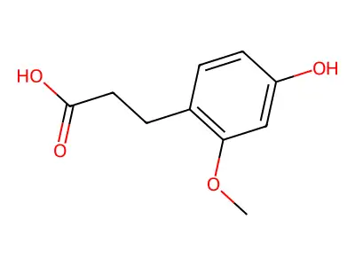 4-Hydroxy-2-methoxybenzenepropanoic acid structure