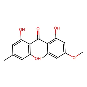 2,2',6-Trihydroxy-4'-methoxy-4,6'-dimethylbenzophenone structure