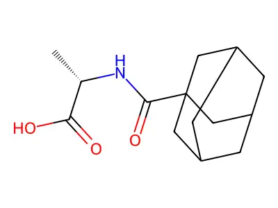 2-(adamantane-1-carbonylamino)propanoic Acid structure