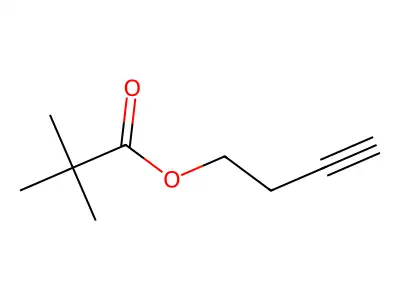 Propanoic acid, 2,2-dimethyl-, 3-butynyl ester structure