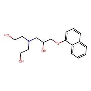 1-[Bis(2-hydroxyethyl)amino]-3-(naphthalen-1-yloxy)propan-2-ol structure
