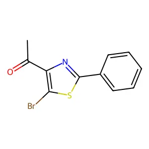 2-Phenyl-4-acetyl-5-bromo-thiazole structure